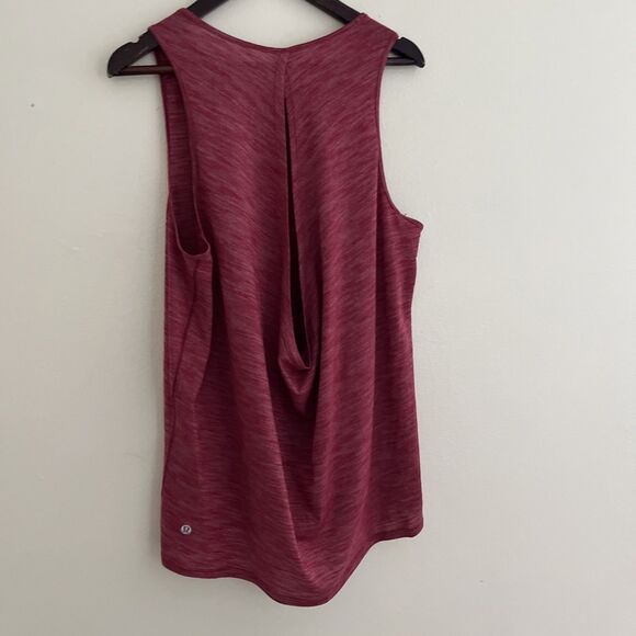 Lululemon Low Key Tank Heathered Ruby Red. Active Athletic Lightweight- Size 8 - Picture 5 of 6
